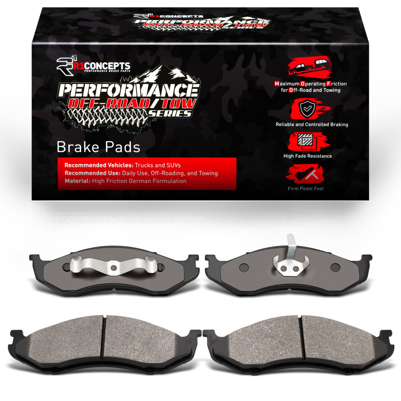 Jeep Wrangler Brake Pads - Front - R1 Concepts - Off-Road/Tow - `90-`06